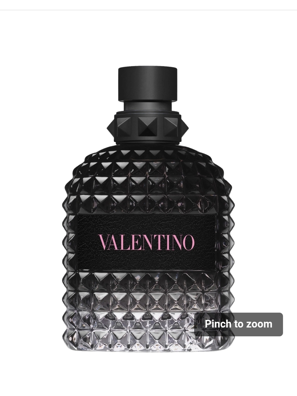 Valentino Black Studded Bottle with Pink Logo - Picture 4 of 5